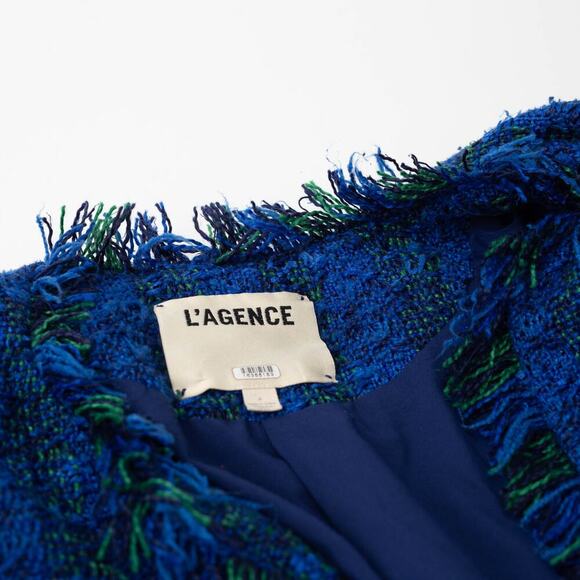 L'agence Blue Tweed Angelina Blazer - Picture 7 of 10